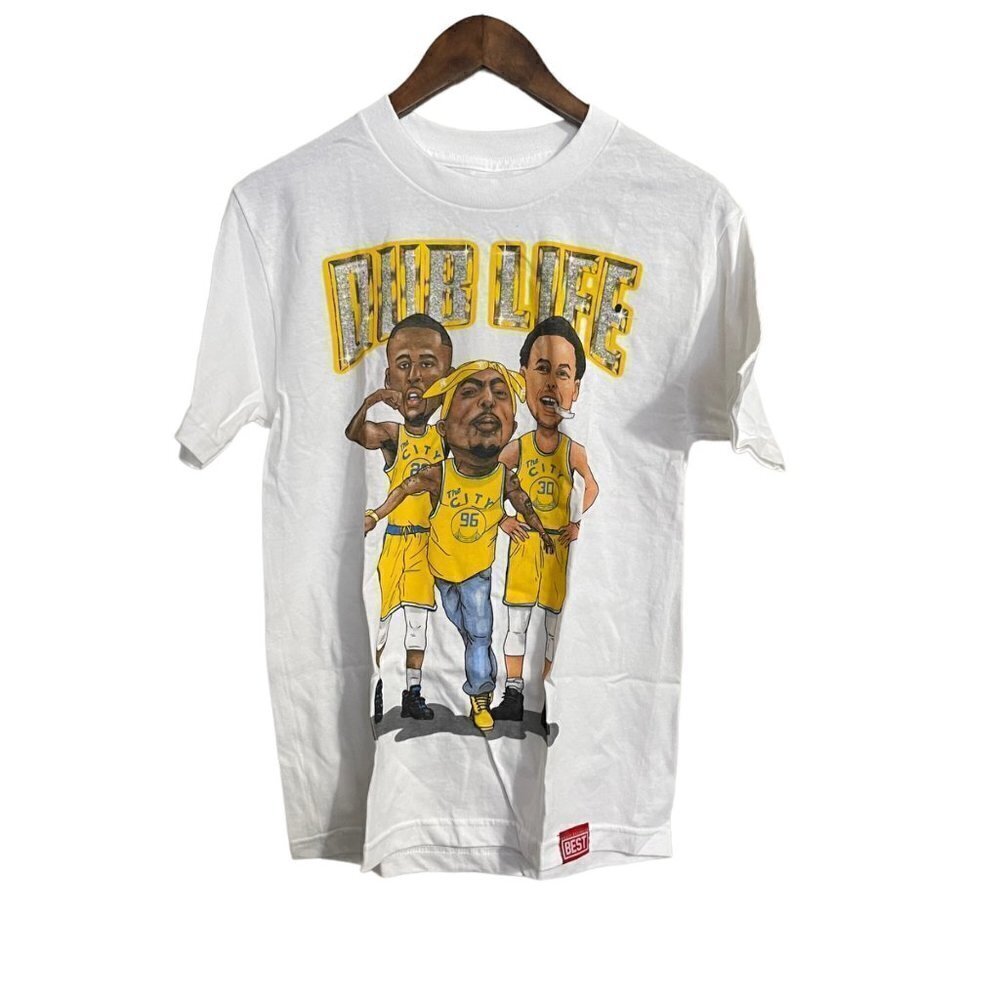 Breezy Excursion Mens NWOT White Dub Life Golden State Warriors Shirt Small